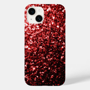 Glamour Red Glitter sparkles Case-Mate iPhone 14 Case