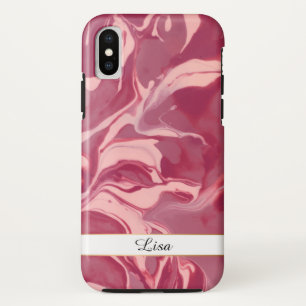Glamour Red Velvet Marble iPhone X Case