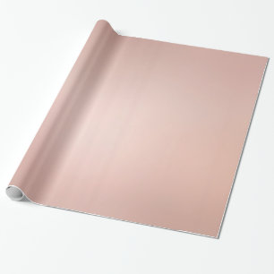 Glamour Rose Gold Metallic Look Glossy Gift Wrapping Paper