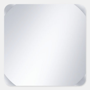 Glamour Silver Look Blank Elegant Template Square Sticker
