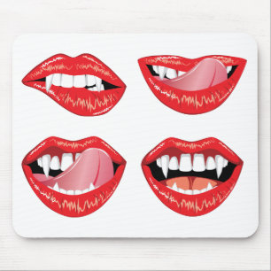 Glamour vampire lips mouse mat
