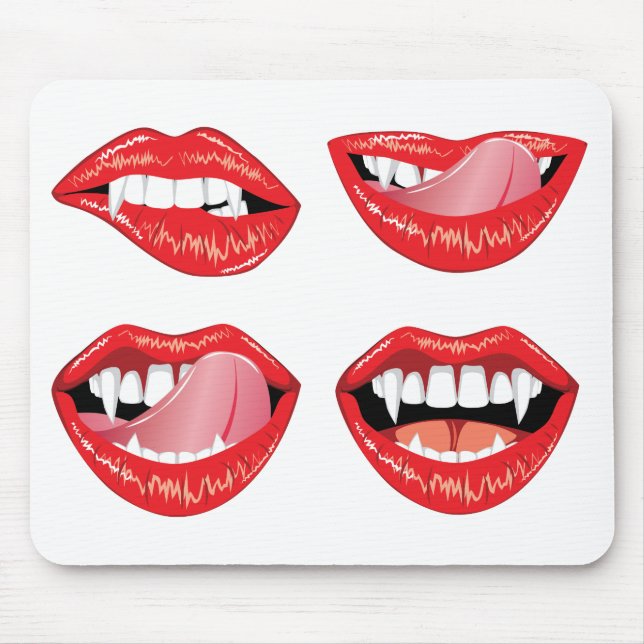 Glamour vampire lips mouse mat (Front)