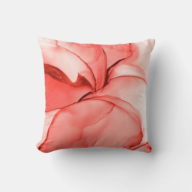 Glamour Watercolor. Pastel Bright Effect. Pink Sop Cushion (Front)