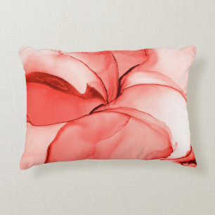Glamour Watercolor. Pastel Bright Effect. Pink Sop Decorative Cushion