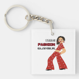 Glamour woman key ring
