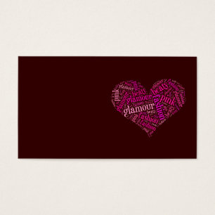Glamour word cloud
