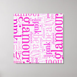 Glamour word cloud canvas print