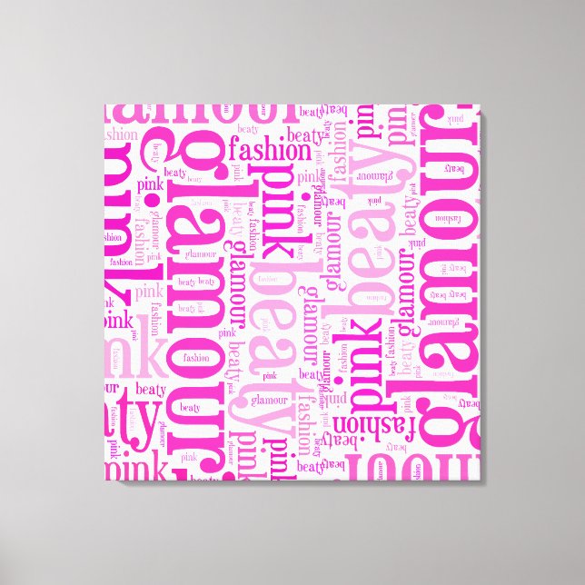 Glamour word cloud canvas print (Front)