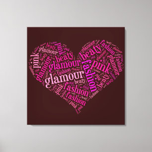 Glamour word cloud canvas print