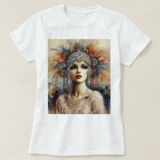 Glamourous 1920s Flapper Girl Portrait No.100 T-Shirt