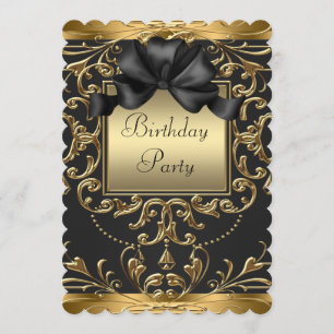 Glamourous Art Deco Birthday Party Invitation