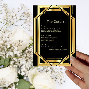 Glamourous Art Deco Vintage Details Card