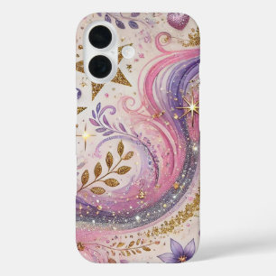 Glamourous Assymetrical Design iPhone 16 Case