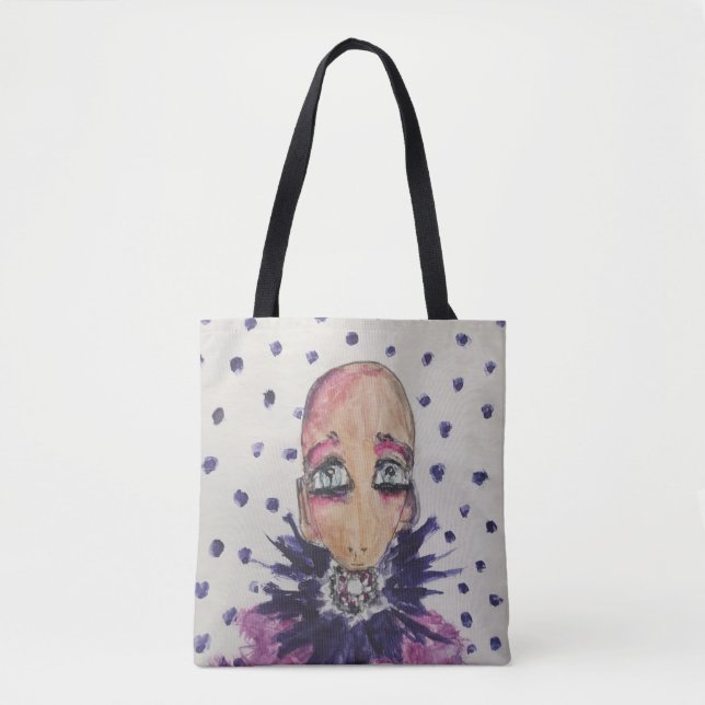 Glamourous baby in violet  tote bag (Front)