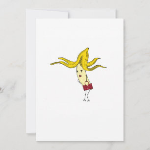 Glamourous banana, banana theme invitation