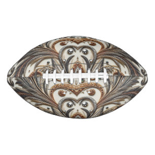 Glamourous Baroque Design with Glitter & Gemstones American Football
