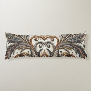 Glamourous Baroque Design with Glitter & Gemstones Body Cushion