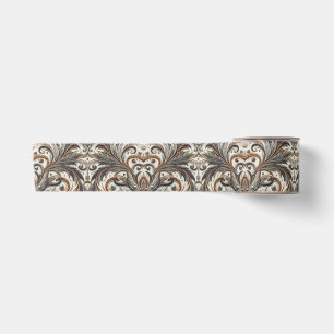 Glamourous Baroque Design with Glitter & Gemstones Satin Ribbon