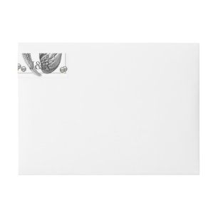Glamourous Beach Silver Wedding Wrap Around Label
