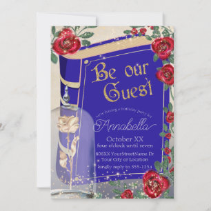 Glamourous Beauty and the Beast Fairy Tale Invitation