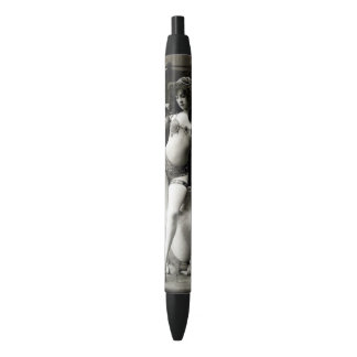 Glamourous Bikini Vintage Erotica Sexy Pin-Up Girl Black Ink Pen