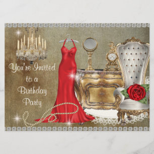 GLAMOUROUS BIRTHDAY PARTY INVITATION