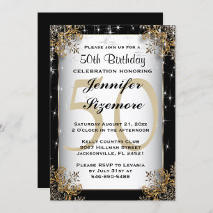 Glamourous Birthday Template - 50th Birthday