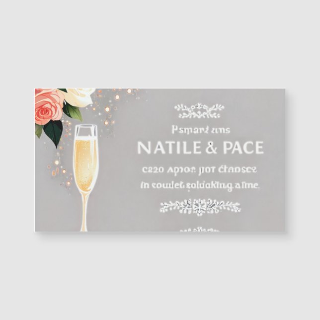 Glamourous Black Tie Wedding Invitation (Front)