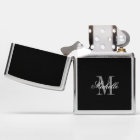 Glamourous Black White Monogram Name Elegant Cute