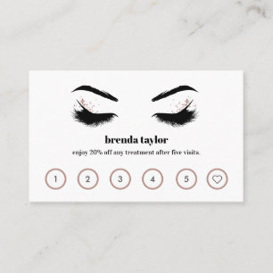 Glamourous Browbar Eyelash Custom Loyalty Business Card