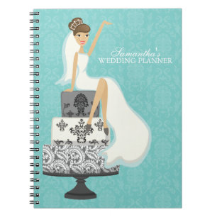 Glamourous Brunette Bride Wedding Planner Notebook