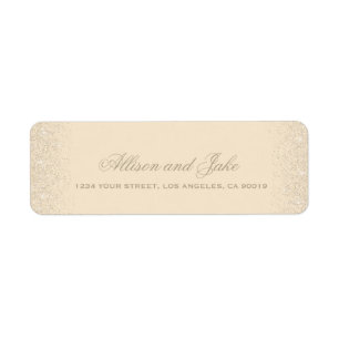 Glamourous Champagne Glitter Address Labels