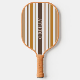 Glamourous Chic Stripe Pattern   Modern Monogram  Pickleball Paddle