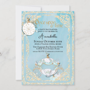 Glamourous Cinderella Fairytale Party Invitation