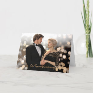 Glamourous Couple with Twinkling Bokeh Card