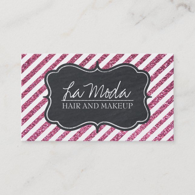 Glamourous Customisable Glitter Business Card (Front)