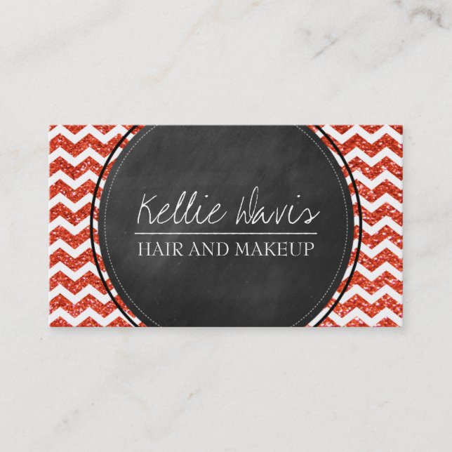 Glamourous Customisable Glitter Business Card (Front)