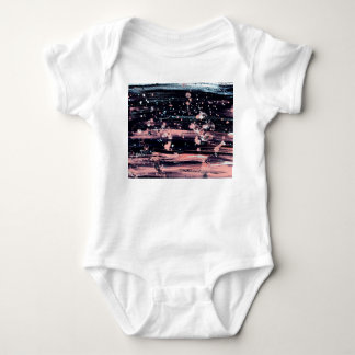 Glamourous Dark Grey Pink Spotlight Baby Bodysuit