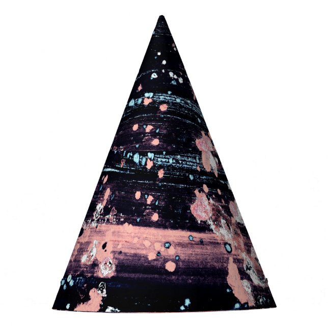 Glamourous Dark Grey Pink Spotlight Party Hat (Front)