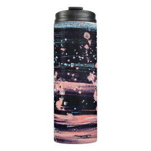 Glamourous Dark Grey Pink Spotlight Thermal Tumbler