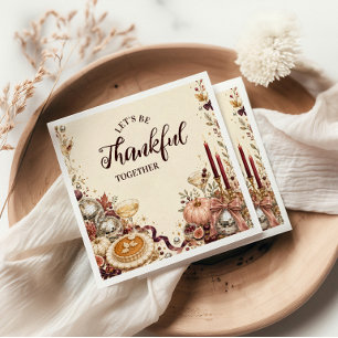 Glamourous Disco Friendsgiving Napkin