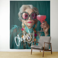 Glamourous Elderly Woman Bold Luxury Fashion