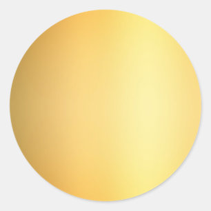 Glamourous Elegant Faux Gold Blank Template Glam Classic Round Sticker