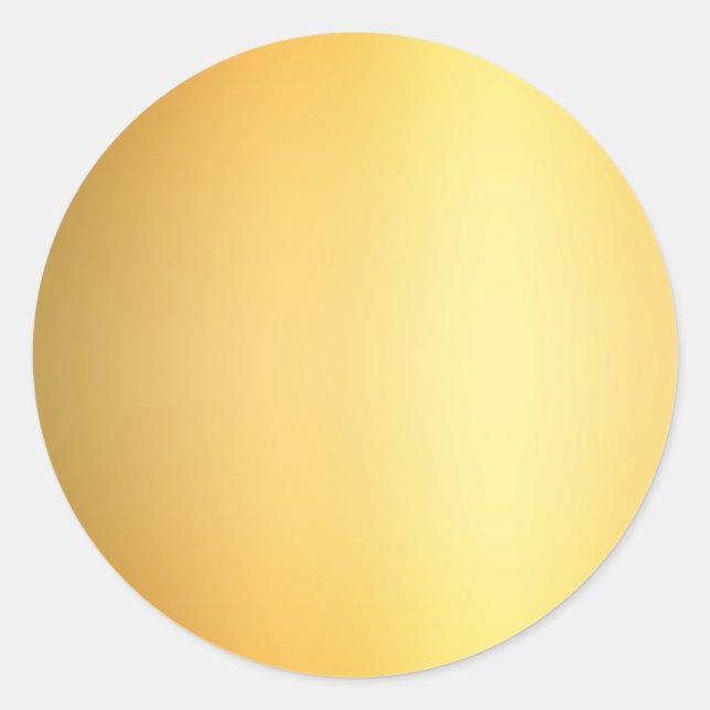 Glamourous Elegant Faux Gold Blank Template Glam Classic Round Sticker (Front)