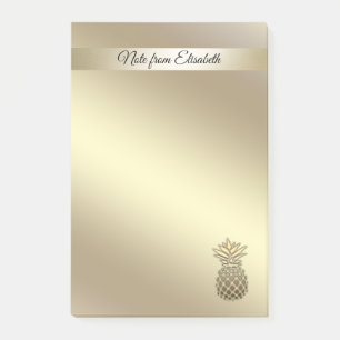 Glamourous elegant modern gold pineapple post-it notes