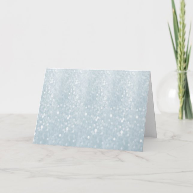 Glamourous elegant trendy glittery holiday card (Front)