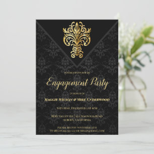Glamourous Evening Engagement Party Invitation