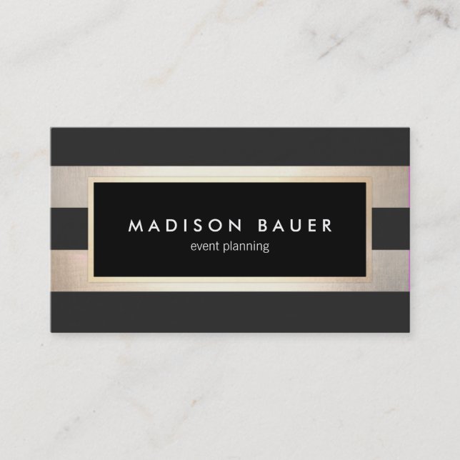 Glamourous Event Planner Business Card (Front)