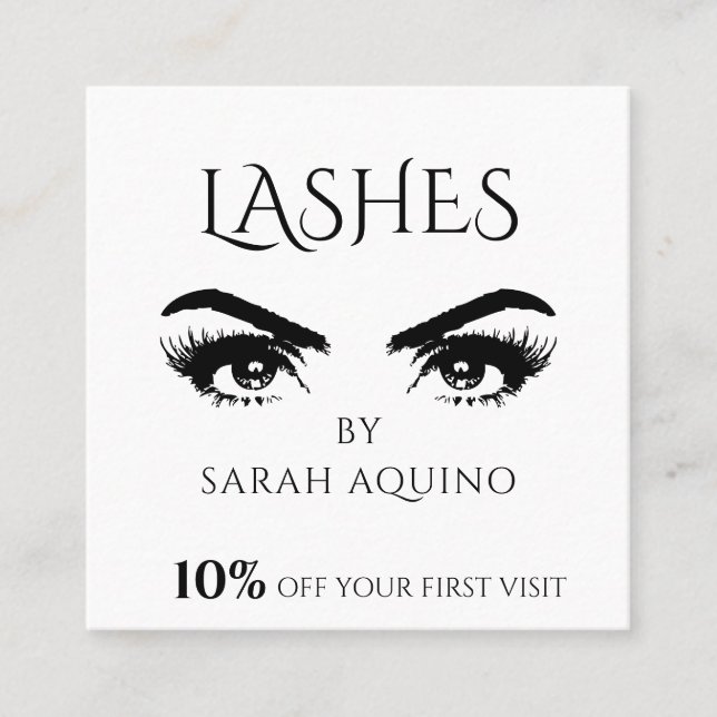 Glamourous Eyes & Lashes Beauty Discount Card (Front)