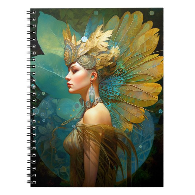 Glamourous Fairy Woman Fantasy Art Notebook (Front)